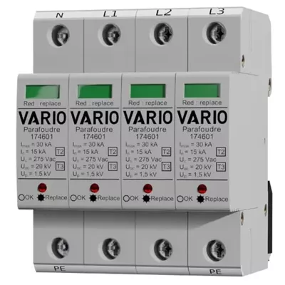 PARAFOUDRE MODULAIRE DÉBROCHABLE FUSIBLE INTÉGRÉ