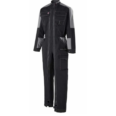 COMBINAISON DE TRAVAIL DOUBLE ZIP T/1.S CHARCOAL/NOIR 2283