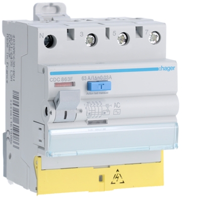 INTER DIFFERENTIEL 3P+N 63A 30MA TYPE AC