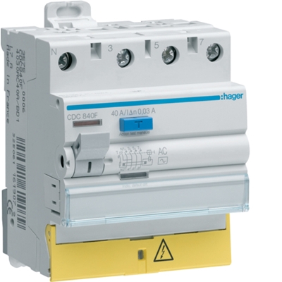 INTER DIFFERENTIEL 3P+N 40A 30MA TYPE AC