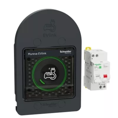 KIT MUREVA EVLINK - PROTECTION + PRISE COURANT 2P+T RENFORCEE VE IP66 IK08 GRIS