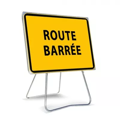 PANNEAU ROUTE BARRÉE KC1