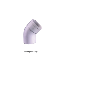 COUDE PLUVIAL Ø100MM 45° M/F PVC GRIS