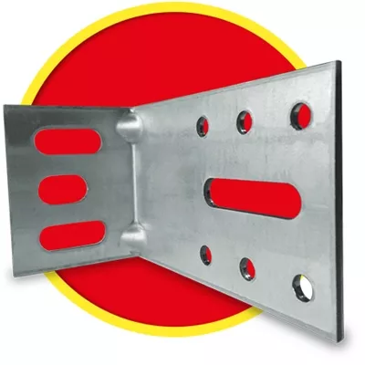 ÉQUERRE DE BARDAGE 10 TROUS Z350 GALVA