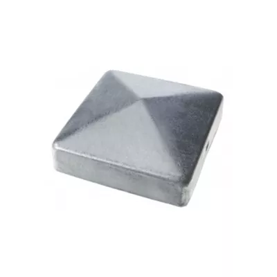 CABOCHON POINTE DIAMANT GALVA 70X70 POUR POTEAU BOIS