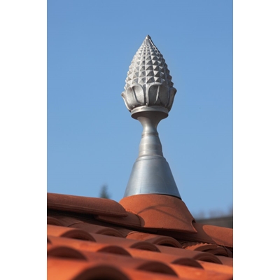 POMME DE PIN ZINC 106 HT 50CMS SANS TIGE
