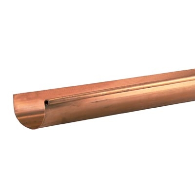 GOUTTIÈRE CUIVRE 1/2 RONDE DE 25  ET ACCESSOIRES ÉP 55/100ÈME