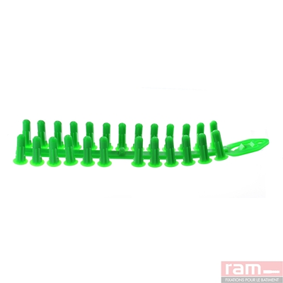 SEAU 1000 CHEVILLES POLYETHYLENE AGRIPP D.6MM VERTE