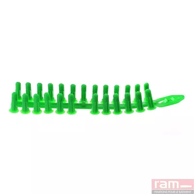 SEAU 1000 CHEVILLES POLYETHYLENE AGRIPP D.6MM VERTE