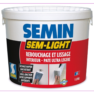 SEM-LIGHT - ENDUIT REBOUCHAGE ALLEGÉ SOUPLE POUR MICROFISSURES