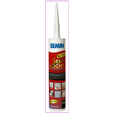 SEM-LIGHT CART.310ML - ENDUIT REBOUCHAGE ALLEGÉ SOUPLE POUR MICROFISSURES,