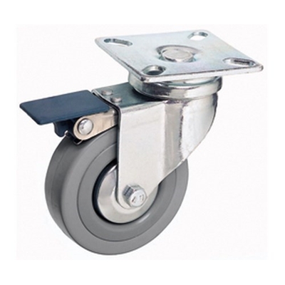 ROULETTE NOVOPLEX Ø50 PIVOT A FREIN CAOUTCHOUC GRIS CHARGE 40KG