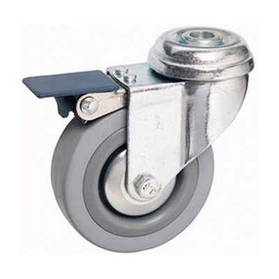 ROULETTE NOVOPLEX Ø50 OEIL 10 CAOUTCHOUC GRIS CHARGE 40KG