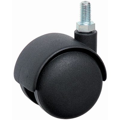 ROULETTE JUMELEX 50 TIGE 10X15 PLASTIQUE NOIR