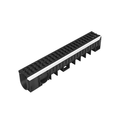 CANIVEAUI DRAINYL PEHD AVEC GRILLE FONTE C250