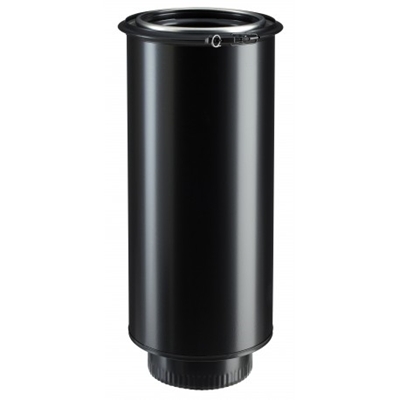 ELEMENT DROIT DE FINITION Ø 150 TZ A 100 EMAIL NOIR MAT
