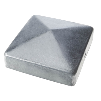 CABOCHON POINTE DIAMANT GALVA 90X90 POUR POTEAU BOIS