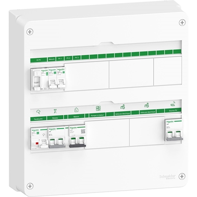 COFFRET PV AC - MONO 3KWC - MICRO ONDULEURS ET ONDULEUR CENTR.- 18MOD. 2 RANGEES