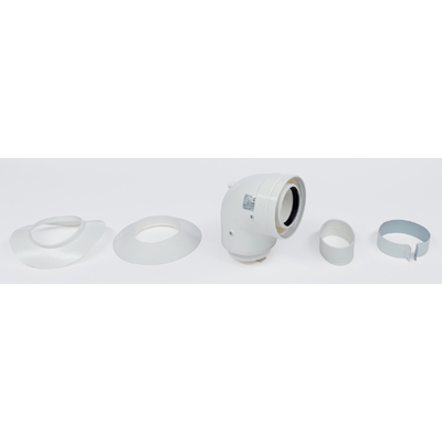 COUDE ADAPTATEUR VENTOUSE 90° Ø 60/100 A 80/125