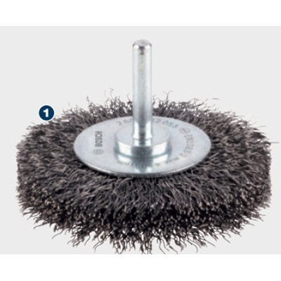 BROSSE CIRCULAIRE POUR PERCEUSE Ø75MM FILS ONDULES TIGE 6MM