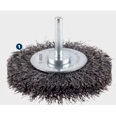 BROSSE CIRCULAIRE POUR PERCEUSE Ø75MM FILS ONDULES TIGE 6MM