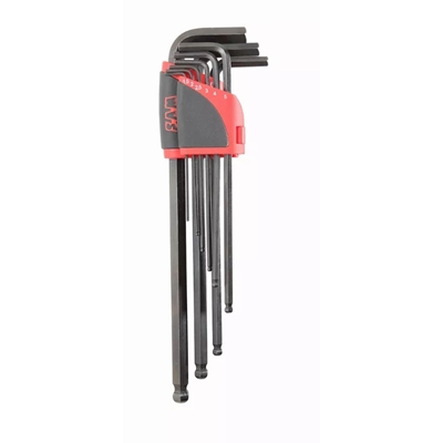 JEU DE 9 CLES MALES EXTRA- LONGUES BOULE 67AR9AL