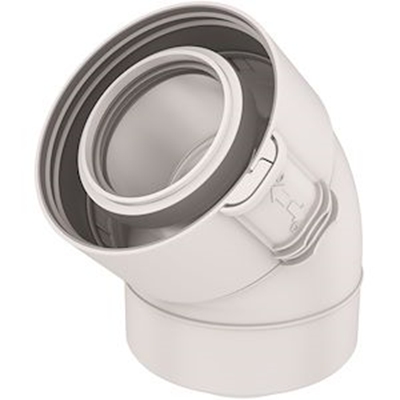 COUDE 45° ROLUX CONDENS Ø 60/100 MM PPTL/PP SEKURIT