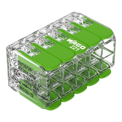 GREEN BTE DE 15 BORNES DE CONNEXION 10X4MM²  RIGIDE/SOUPLE
