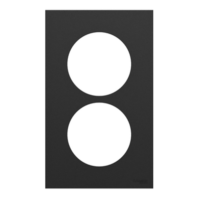 ODACE 2 - PLAQUE 1P ENTRAXE 57 NOIR ONYX