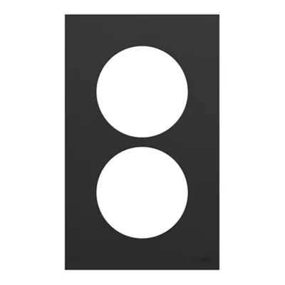 ODACE 2 - PLAQUE 1P ENTRAXE 57 NOIR ONYX