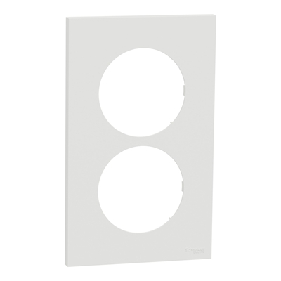 ODACE 2  - PLAQUE 2P ENTRAXE 57 BLANC