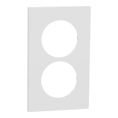 ODACE 2  - PLAQUE 2P ENTRAXE 57 BLANC