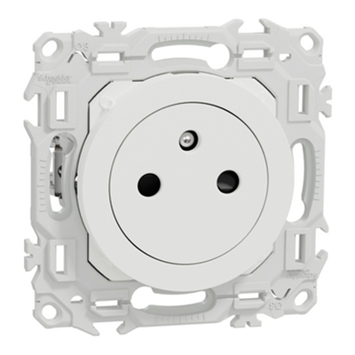 ODACE 2 - PRISE 2P+T AFFL. A GRIFFES BLANC
