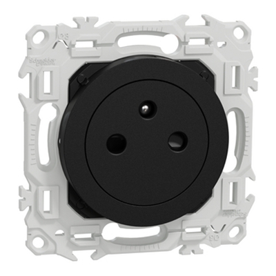 ODACE 2 - PRISE 2P+T AFFLEURANTE ANTHRACITE