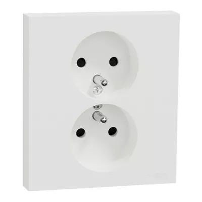 ODACE 2 - PRISE 2P+T DOUBLE 1P AVEC PLAQUE