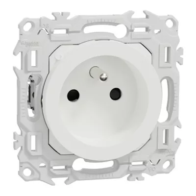 ODACE 2 - PRISE 2P+T RENO À GRIFFES BLANC