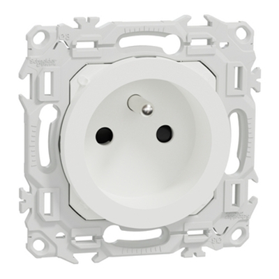 ODACE 2 - PRISE RENO 2P+T BLANC