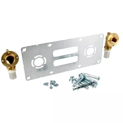 PLATINE À CARRÉ - PAROI MINCE ENTRAXE