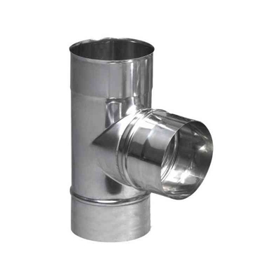 Ø 153 TE EQUERRE 90° INOX 304 EP 4/10EME PIQUAGE FEMELL