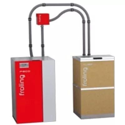 CHAUDIÈRE À GRANULÉS PECO + SILO CUBE 5000