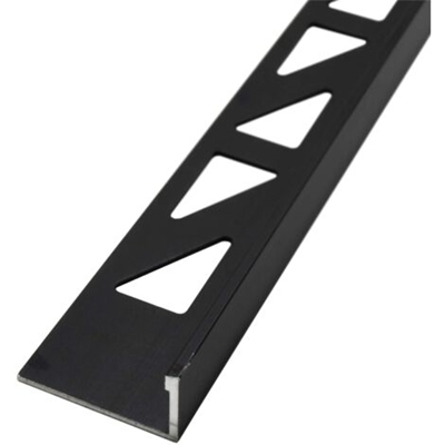 PROFILE MURAL ANGLE SORTANT SCHIENE-AC ALUMIIUM FINITION NOIR GRAPHITE MAT STRUC