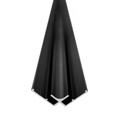 PROFILE D'ANGLE INTERIEUR NOIR POUR VIPANEL H2.55M