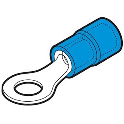 COSSE PREISOLEE RONDE BLEUE (1,5 A 2,5 MM²) - DIAM. 8 MM
