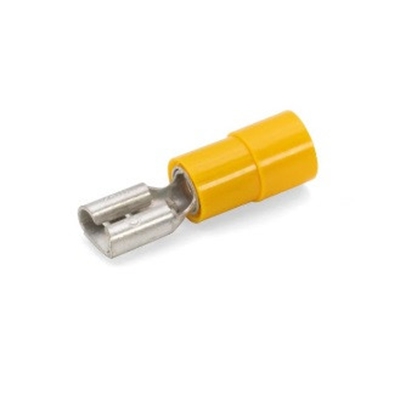 CLIP PARTIELLEMENT ISOLE FEMELLE JAUNE (4 A 6 MM)