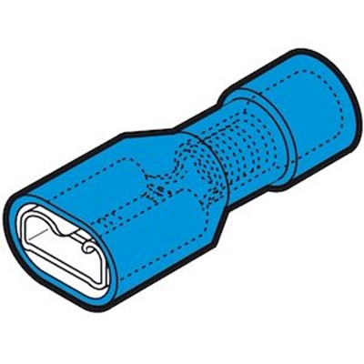 CLIP COMPLETEMENT ISOLE FEMELLE BLEU (1,5 A 2,5 MM²) - 6,3 X 0,8 MM