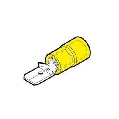 CLIP PARTIELLEMENT ISOLE MALE JAUNE (4 A 6 MM²) - 6,3 X 0,8 MM