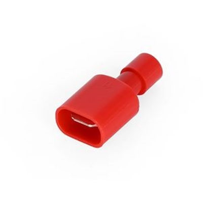 CLIP COMPLETEMENT ISOLE MALE ROUGE (0,25 A 1,5 MM²) - 6,3 X 0,8 MM