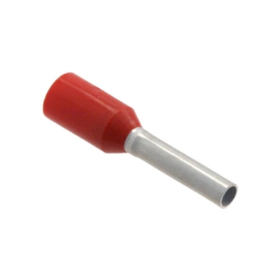 EMBOUT DE CABLAGE 1 MM² SIMPLE LONGUEUR 8 MM ROUGE