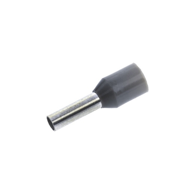 EMBOUT DE CABLAGE 2,5 MM² SIMPLE LONGUEUR 8 MM GRIS