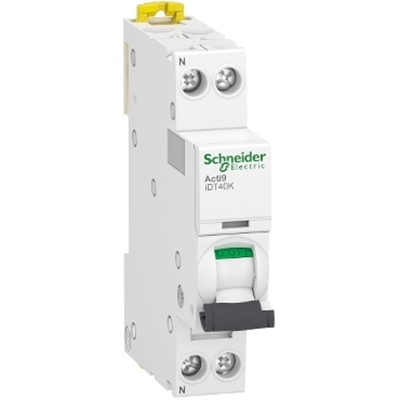 DISJONCTEUR MODULAIRE ACTI9 IDT40K 1P+N - 6A - COURBE C - 4500A/4,5KA
